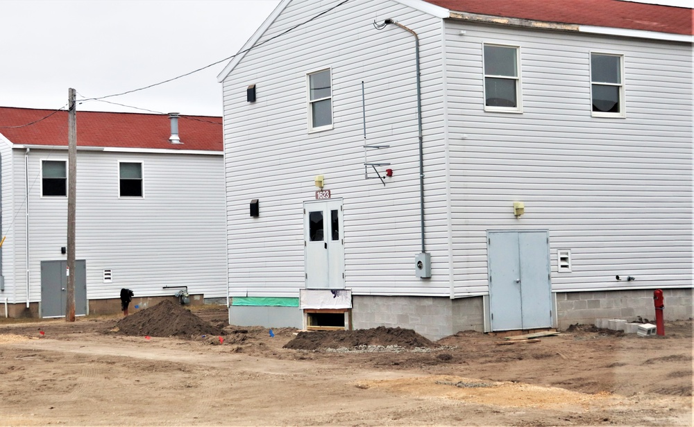 Contractors finish moving World War II-era barracks buildings to new foundations at Fort McCoy