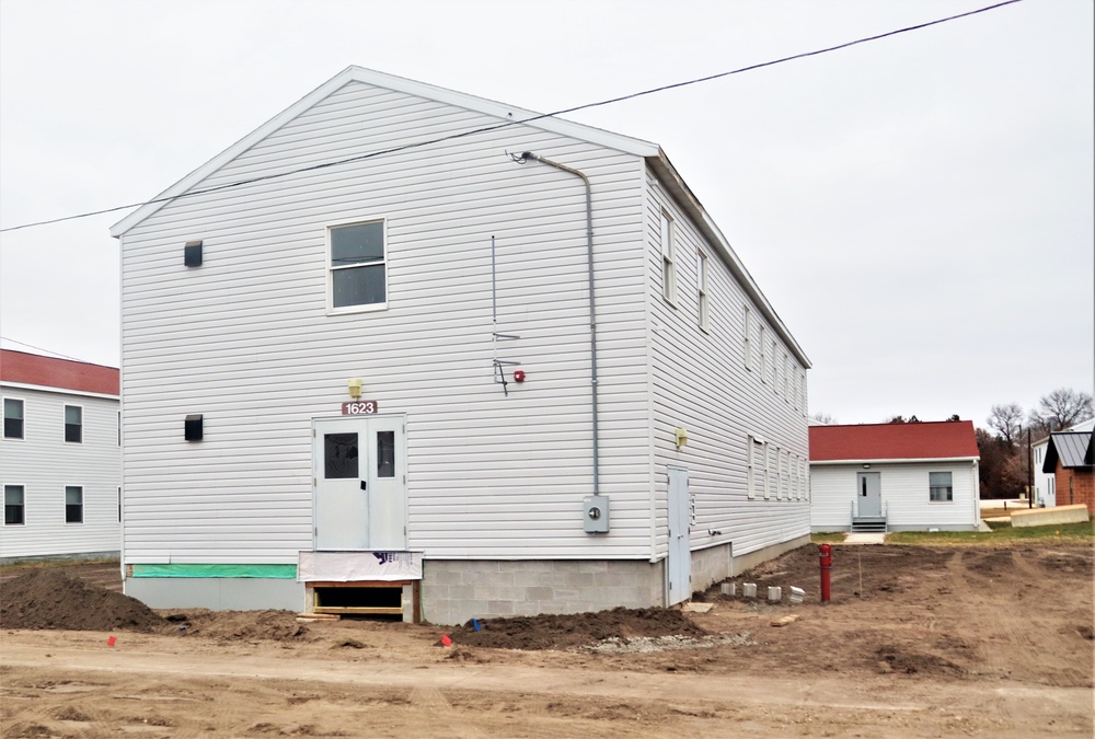 Contractors finish moving World War II-era barracks buildings to new foundations at Fort McCoy