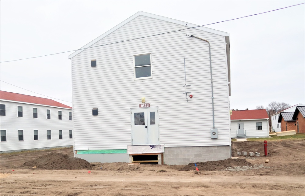 Contractors finish moving World War II-era barracks buildings to new foundations at Fort McCoy