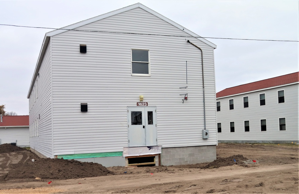 Contractors finish moving World War II-era barracks buildings to new foundations at Fort McCoy