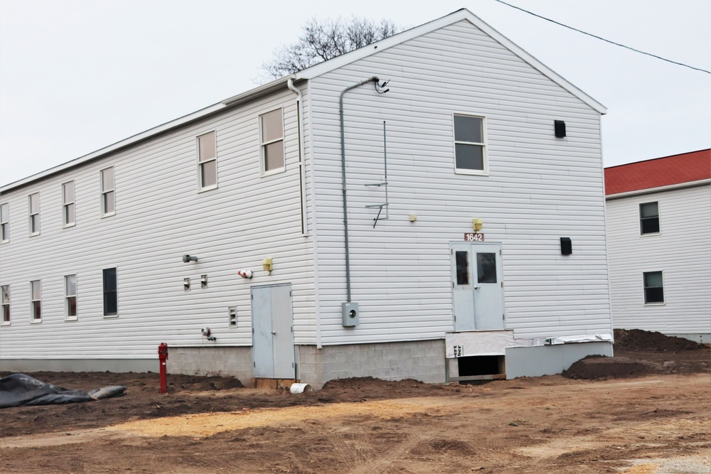 Contractors finish moving World War II-era barracks buildings to new foundations at Fort McCoy