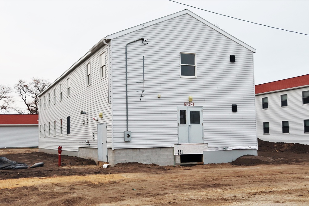 Contractors finish moving World War II-era barracks buildings to new foundations at Fort McCoy