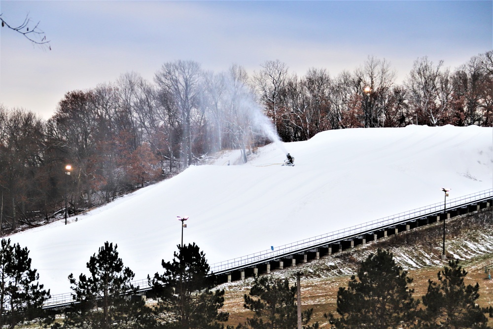 Snowmaking at Fort McCoy's Whitetail Ridge Ski Area