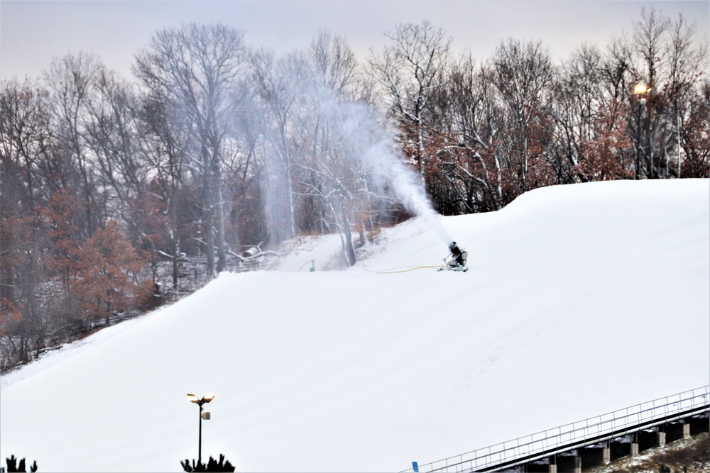 Snowmaking at Fort McCoy's Whitetail Ridge Ski Area