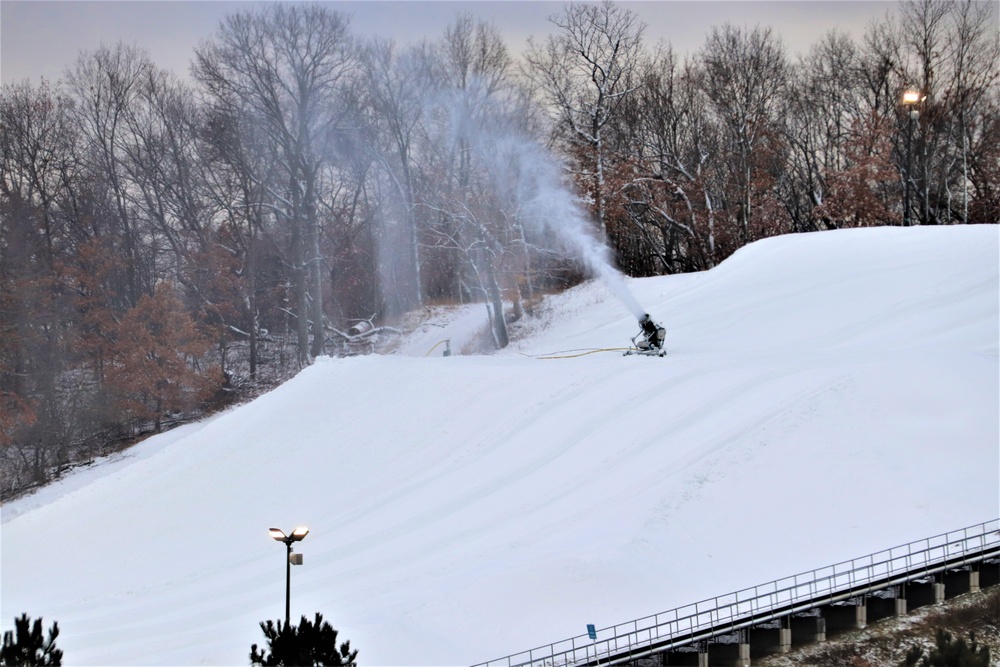 Snowmaking at Fort McCoy's Whitetail Ridge Ski Area