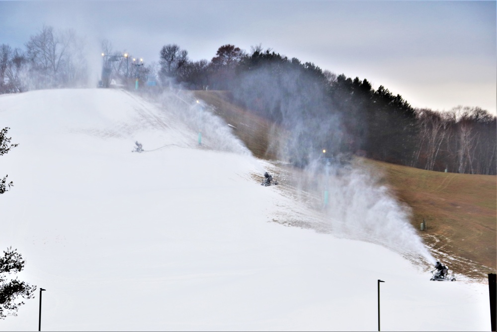 Snowmaking at Fort McCoy's Whitetail Ridge Ski Area