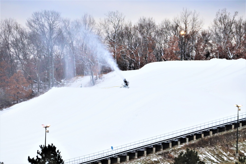 Snowmaking at Fort McCoy's Whitetail Ridge Ski Area