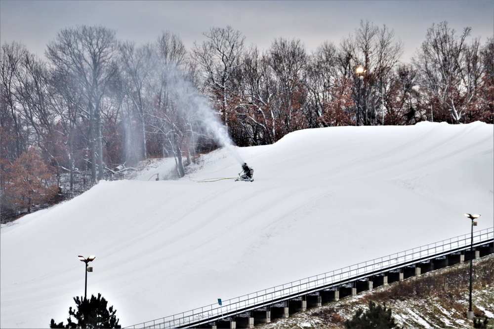 Snowmaking at Fort McCoy's Whitetail Ridge Ski Area