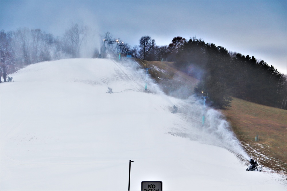 Snowmaking at Fort McCoy's Whitetail Ridge Ski Area