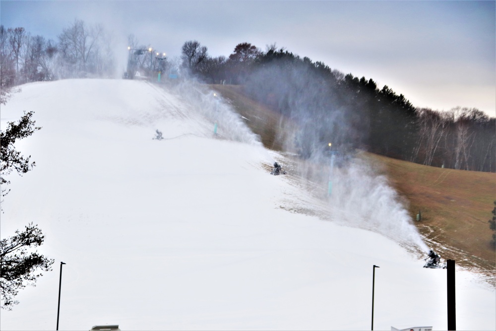 Snowmaking at Fort McCoy's Whitetail Ridge Ski Area