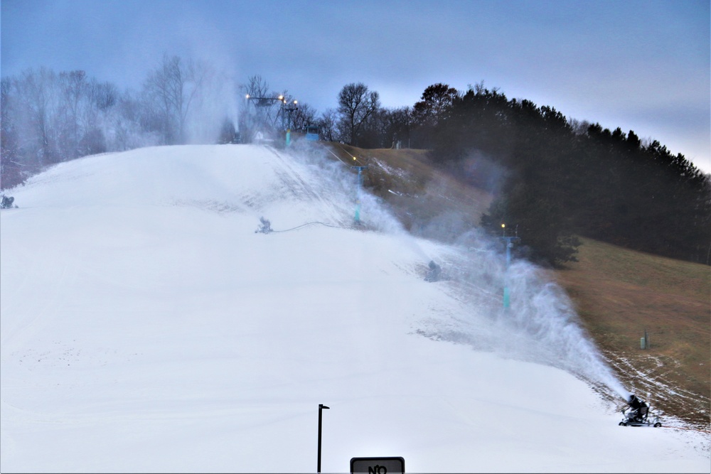 Snowmaking at Fort McCoy's Whitetail Ridge Ski Area