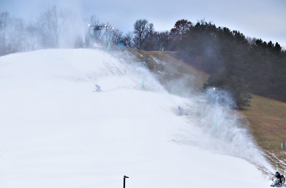 Snowmaking at Fort McCoy's Whitetail Ridge Ski Area