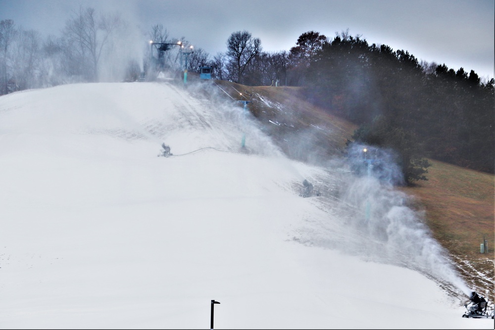 Snowmaking at Fort McCoy's Whitetail Ridge Ski Area