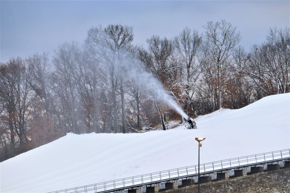 Snowmaking at Fort McCoy's Whitetail Ridge Ski Area