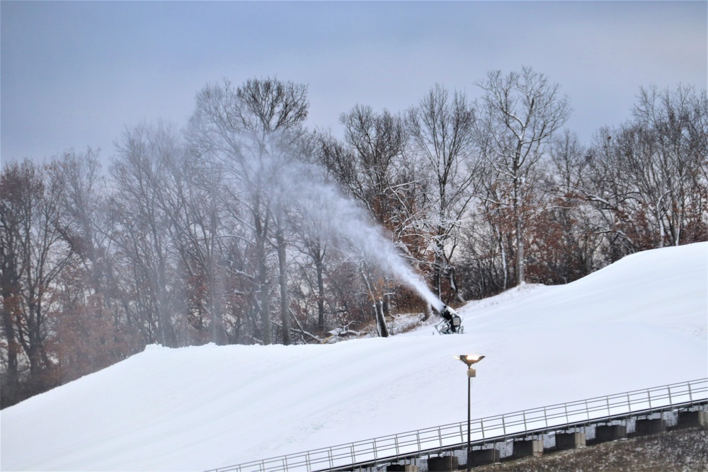 Snowmaking at Fort McCoy's Whitetail Ridge Ski Area