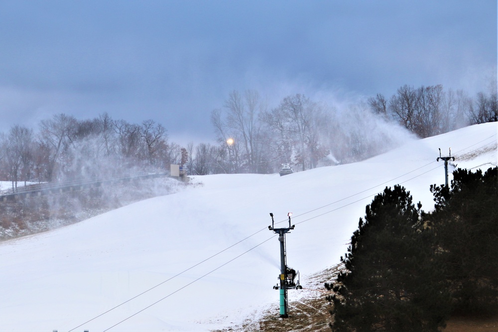 Snowmaking at Fort McCoy's Whitetail Ridge Ski Area