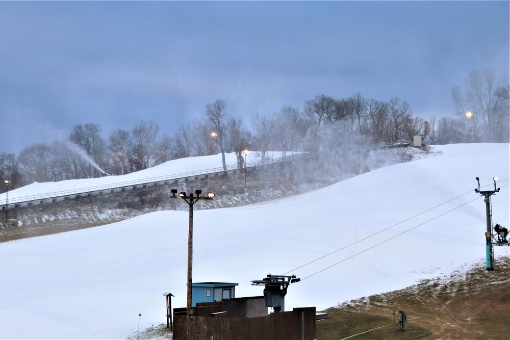 Snowmaking at Fort McCoy's Whitetail Ridge Ski Area