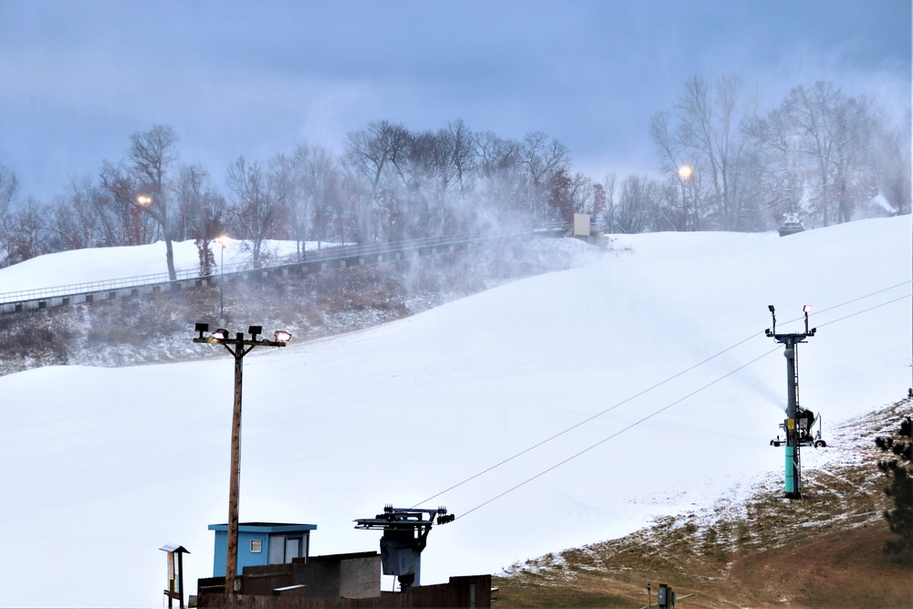 Snowmaking at Fort McCoy's Whitetail Ridge Ski Area