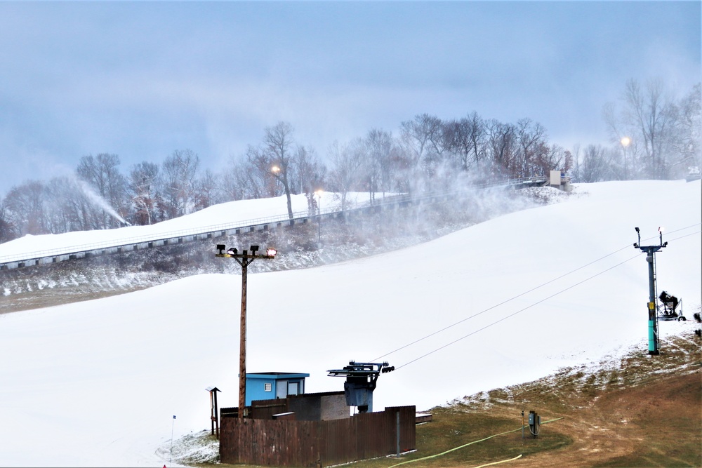 Snowmaking at Fort McCoy's Whitetail Ridge Ski Area