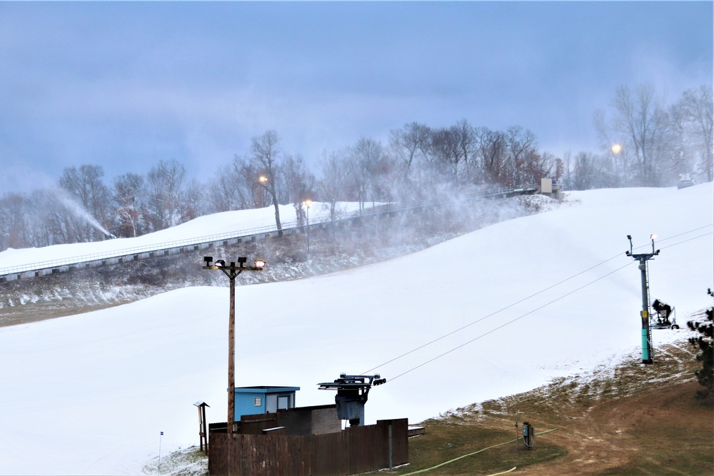 Snowmaking at Fort McCoy's Whitetail Ridge Ski Area