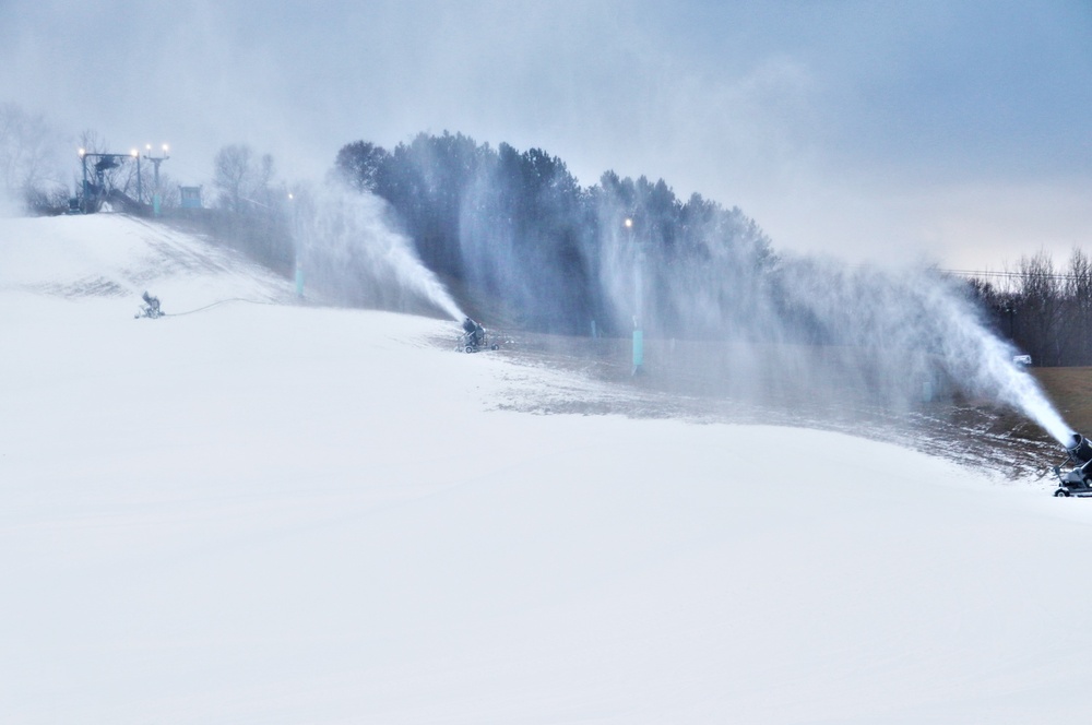 Snowmaking at Fort McCoy's Whitetail Ridge Ski Area