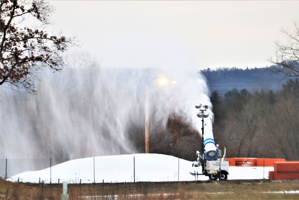 Snowmaking at Fort McCoy's Whitetail Ridge Ski Area