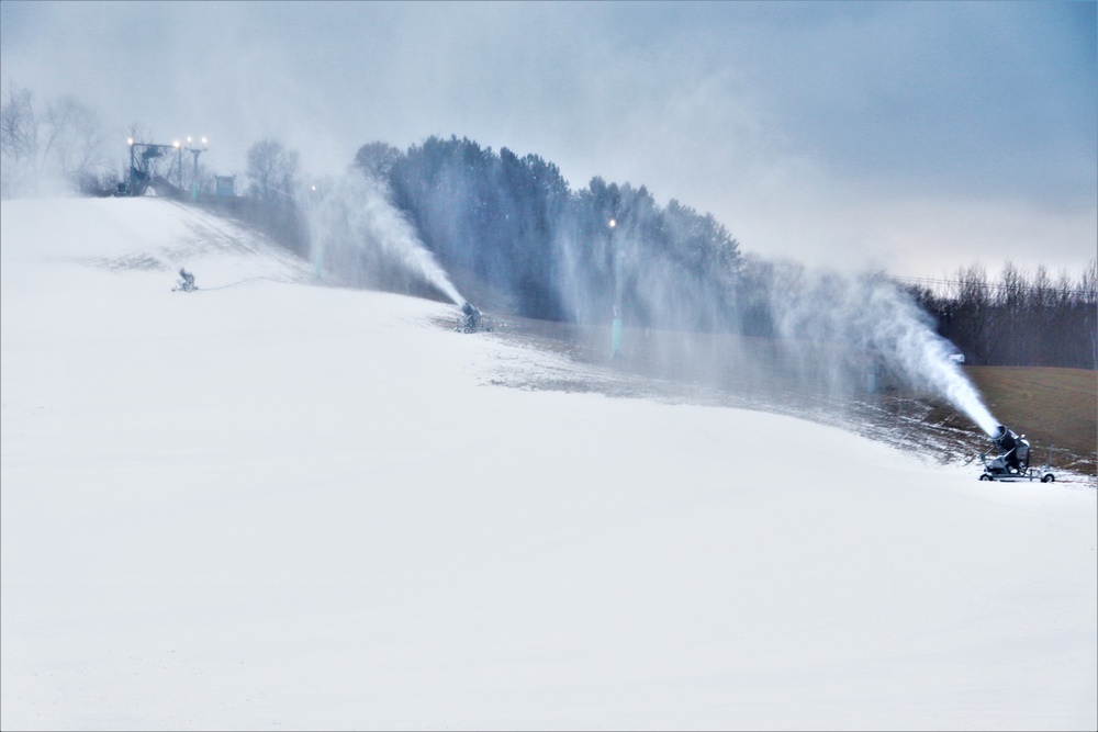 Snowmaking at Fort McCoy's Whitetail Ridge Ski Area