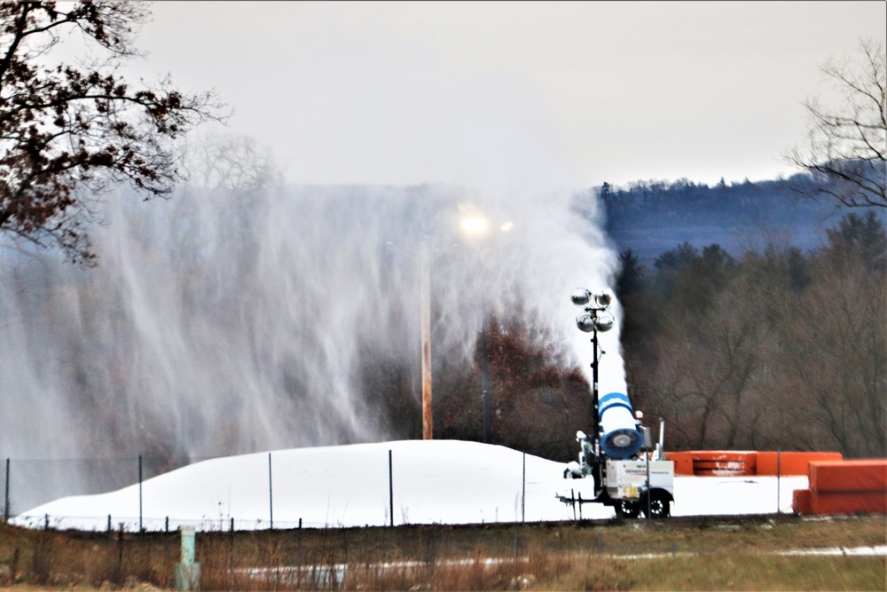 Snowmaking at Fort McCoy's Whitetail Ridge Ski Area