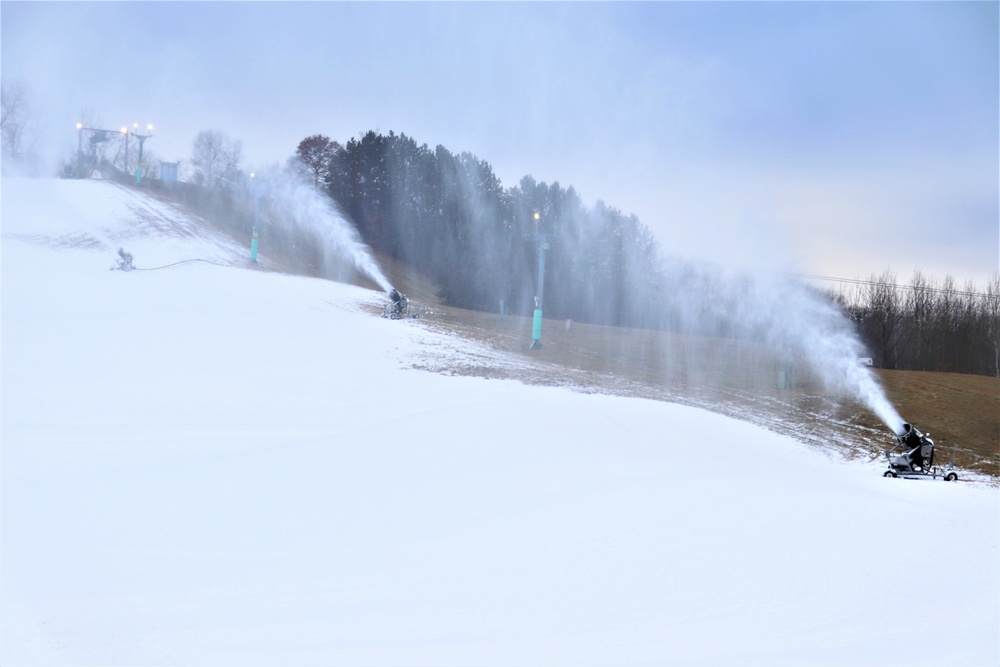 Snowmaking at Fort McCoy's Whitetail Ridge Ski Area