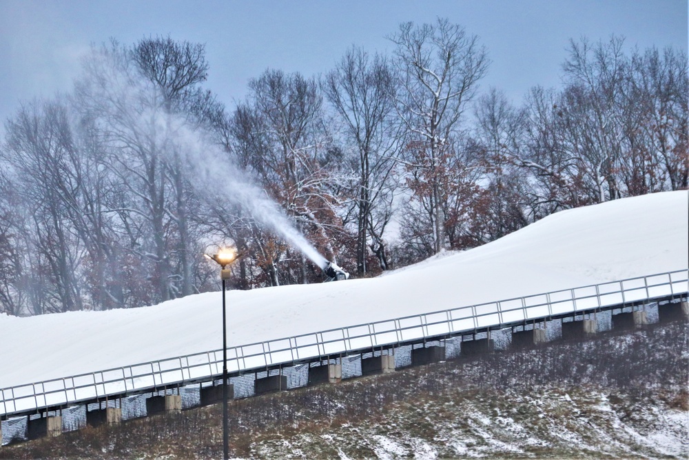 Snowmaking at Fort McCoy's Whitetail Ridge Ski Area