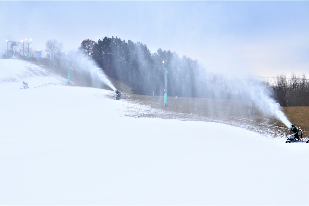 Snowmaking at Fort McCoy's Whitetail Ridge Ski Area