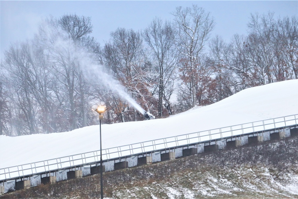 Snowmaking at Fort McCoy's Whitetail Ridge Ski Area