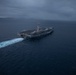 The USS Gerald R. Ford transits the Strait of Gibraltar