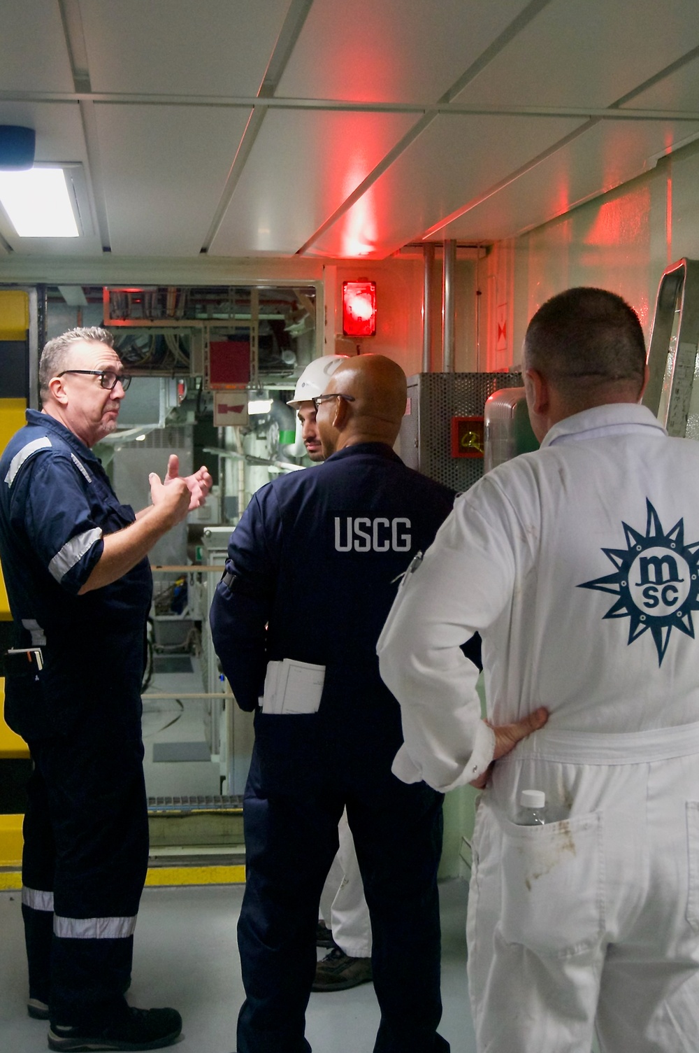 U.S. Coast Guard conducts Certificate of Compliance exam on MSC Bellissima in Guam