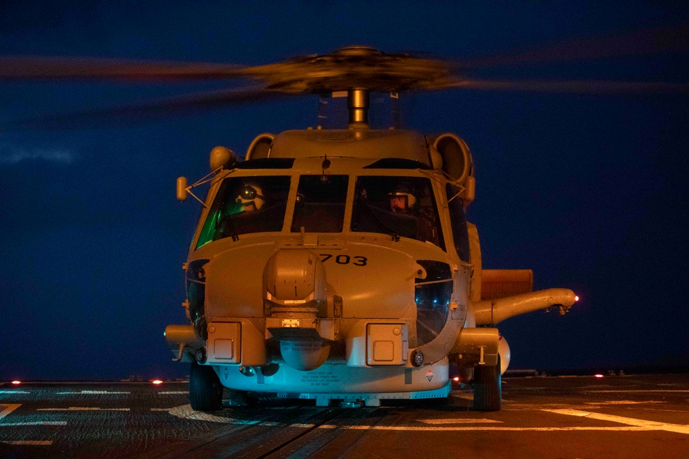 USS William P. Lawrence Flight Operations