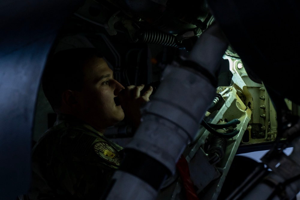 U.S. Air Force F-16 arrive in CENTCOM area of responsibility for Ballast Cannon 24.3