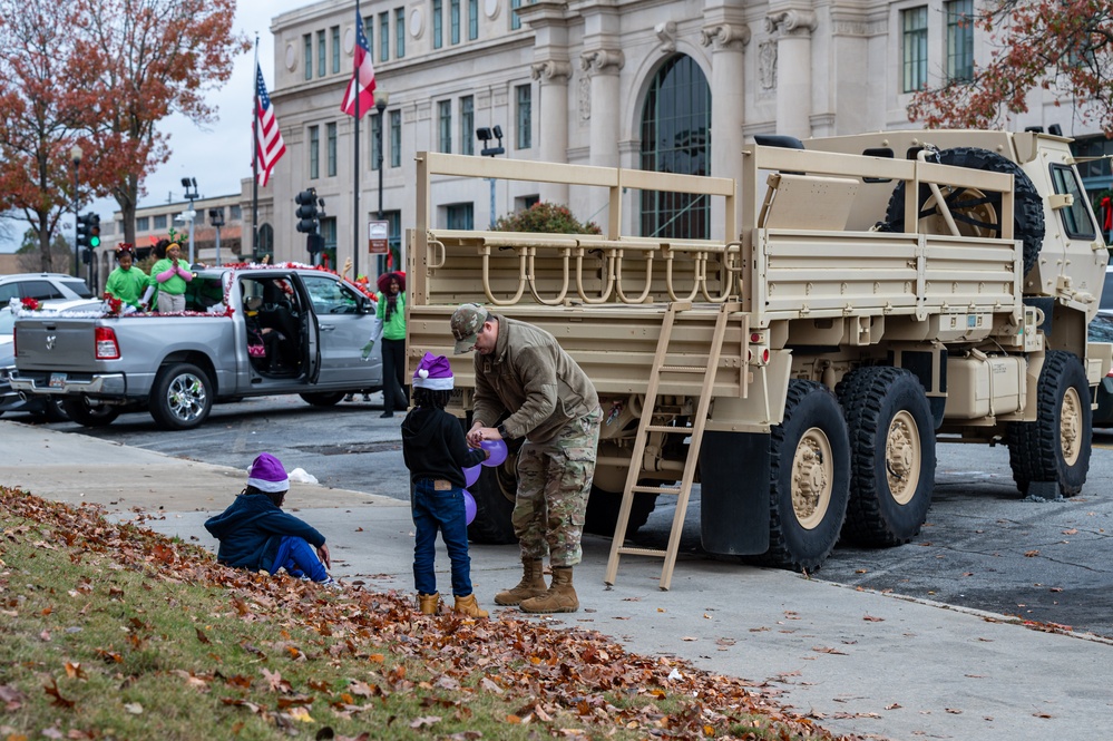 Photo of Team Robins participating in annual Macon-Bibb Christmas parade