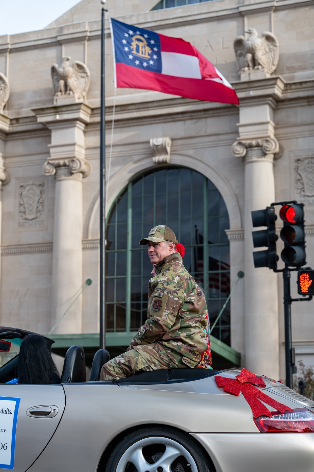 Photo of Team Robins participating in annual Macon-Bibb Christmas parade