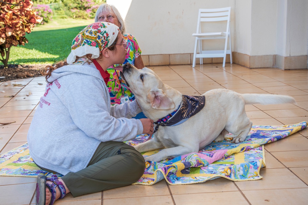 USACE emergency responders visited by therapy dogs