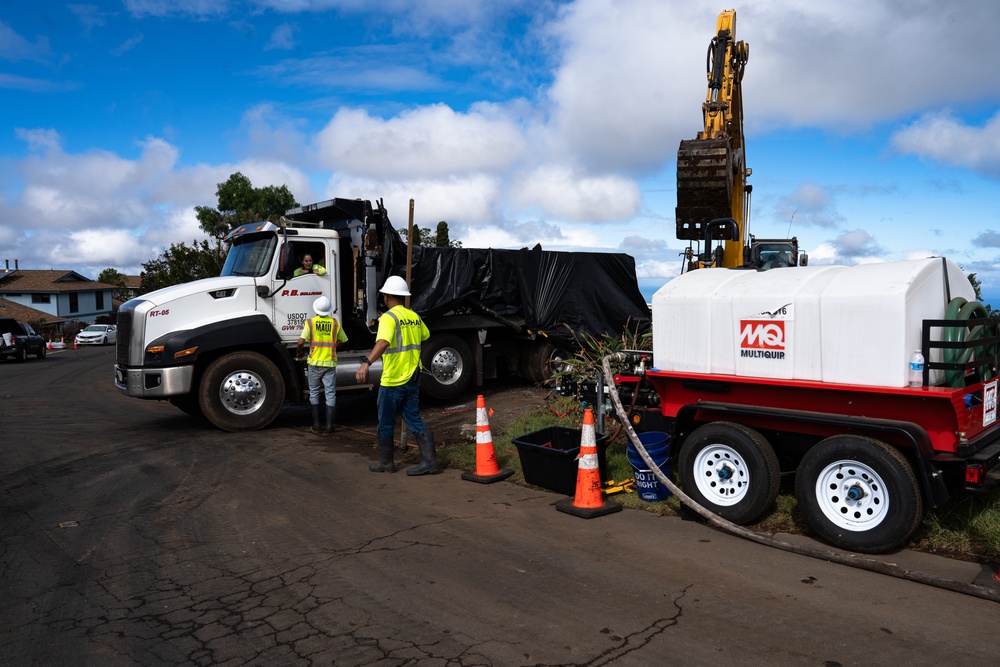 Soil sample collection in Kula, Maui