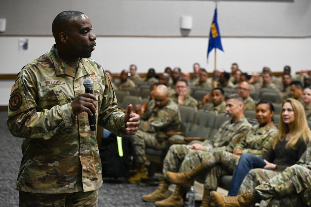 Leaders address the 113th Wing during TFAT