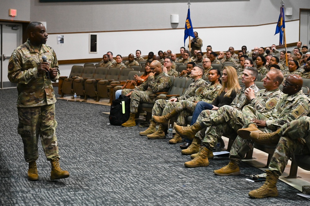 Leaders address the 113th Wing during TFAT