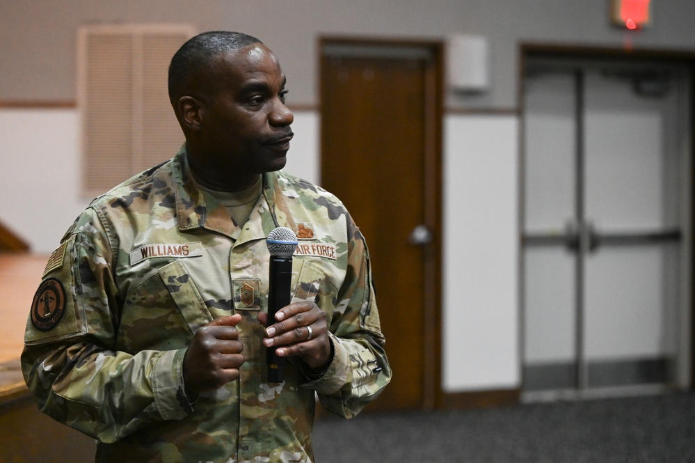 Leaders address the 113th Wing during TFAT