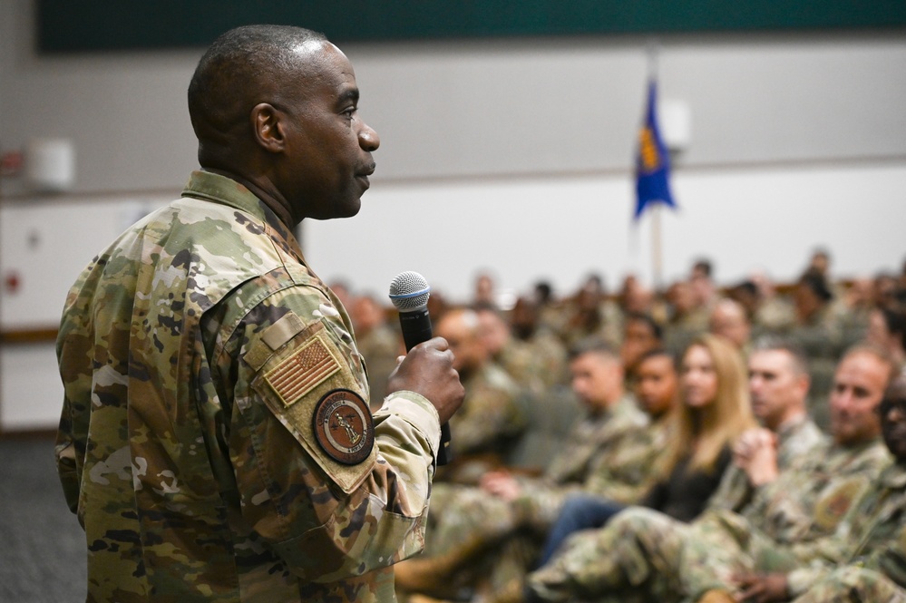 Leaders address the 113th Wing during TFAT