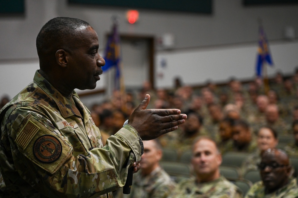 Leaders address the 113th Wing during TFAT