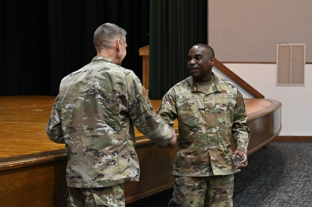 Leaders address the 113th Wing during TFAT