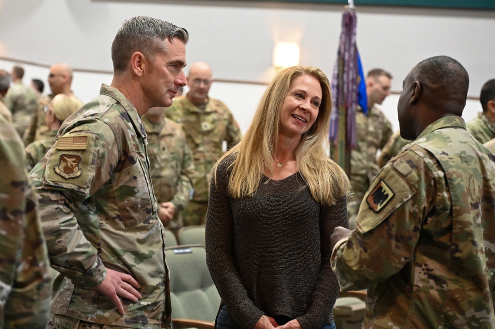 Leaders address the 113th Wing during TFAT