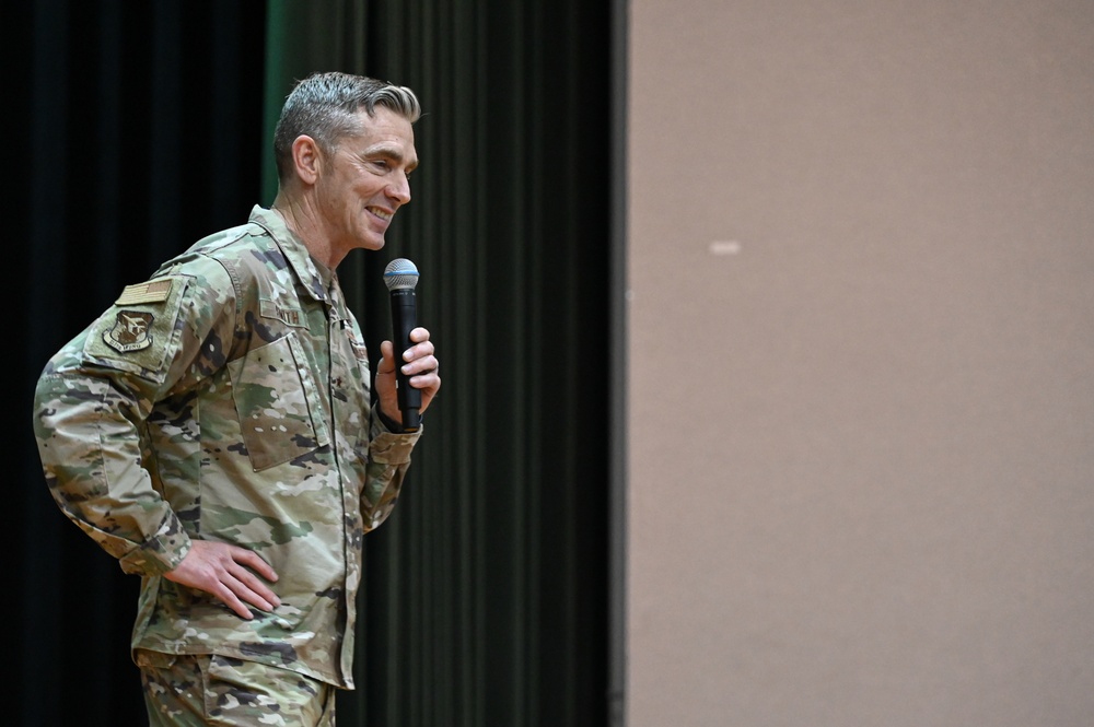 Leaders address the 113th Wing during TFAT