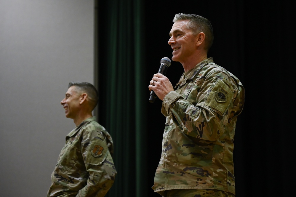 Leaders address the 113th Wing during TFAT