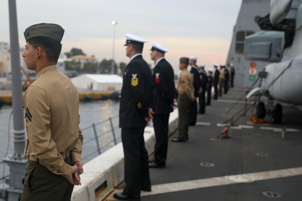 USS Mesa Verde and 26th Marine Expeditionary Unit (Special Operations Capable) arrives in Piraeus, Greece